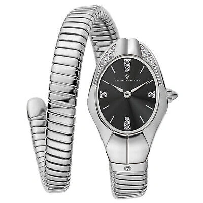 Pre-owned Christian Van Sant Women's Naga Black Dial Watch - Cv0880