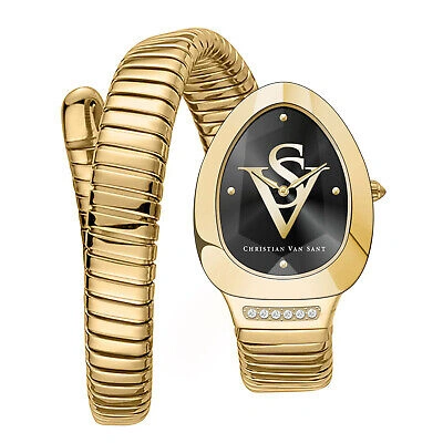 Pre-owned Christian Van Sant Women's Naga Black Dial Watch - Cv0870