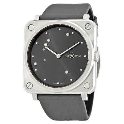 Pre-owned Bell & Ross Bell And Ross Aviation Grey Sunray Diamond Dial Watch Brs-eru-st/sca