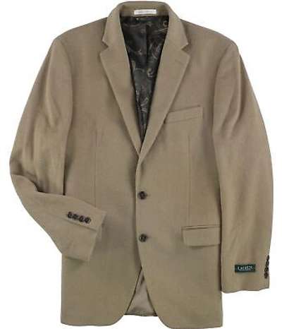 Pre-owned Lauren Ralph Lauren Ralph Lauren Mens Landon Two Button Blazer Jacket, Brown, 36 Short