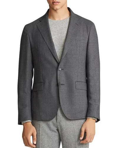 Pre-owned Polo Ralph Lauren $698  Soft Flannel Solid Slim Fit Suit Jacket , Grey, 42r In Gray