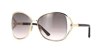 Pre-owned Tom Ford Ft1091-28b-62 Shiny Rose Gold Sunglasses In Grey Shaded