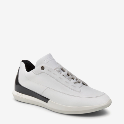 Pre-owned Bally Avier White Leather Logo Black Back Low Sneakers 12 Us 45 Italy In White/black