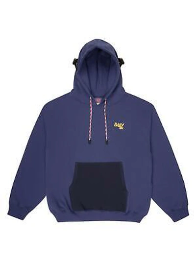 Pre-owned Bally Unisex Hike 6 Organic Cotton Purple Hooded Sweatshirt 6238596 Msrp $420