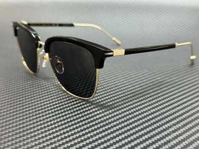 Pre-owned Gucci Gg1275sa 001 Black Gold Men's Extra Large 56 Mm Sunglasses In Gray