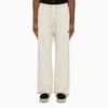 PALM ANGELS PALM ANGELS OFF-WHITE JOGGING TROUSERS WITH MONOGRAM MEN