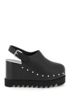 Stella Mccartney 95mm Elyse Faux Leather Clogs In Black