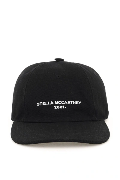 Stella Mccartney Logo Baseball Cap In Black