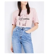 KSUBI Stay Human Cotton And Linen-Blend T-Shirt