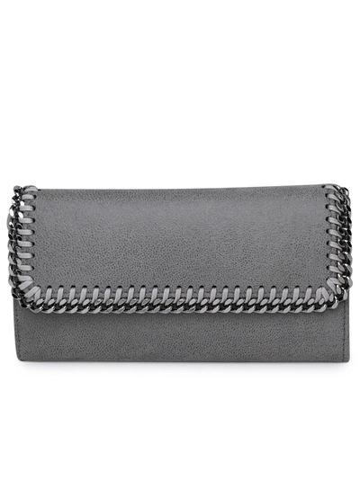 Stella Mccartney Light And Silver Continental Falabella Wallet In Gray