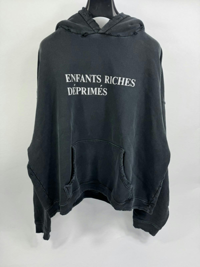 Pre-owned Enfants Riches Deprimes Logo Print Oversized Hoodie In Black