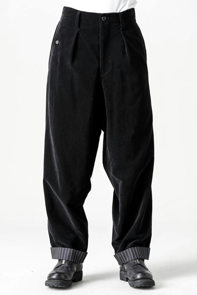 Pre-owned Yohji Yamamoto 22aw Velveteen Pants In Black