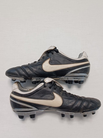 Pre-owned Nike X Soccer Jersey 2007 Vintage Nike Tiempo Black Leather Football Soccer Shoes