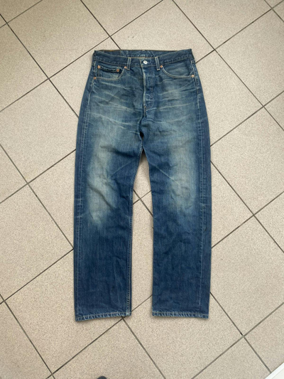 Pre-owned Levis X Levis Vintage Clothing Levi's Japanese 501 Vintage Dirty Washed Denim Jeans 32/30 In Dark Blue Wash