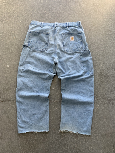 Pre-owned Carhartt X Vintage Crazy Vintage 80's Carhartt Carpenter Jeans Baggy Essential In Blue