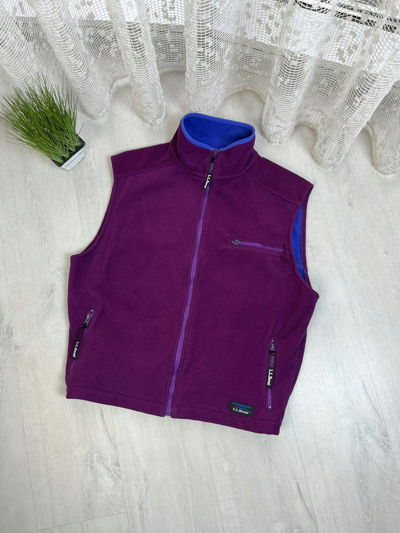 Pre-owned L L Bean X Outdoor Life L.l. Bean Vintage Fleece Vest Jacket Polartec Outdoor 90's In Purple