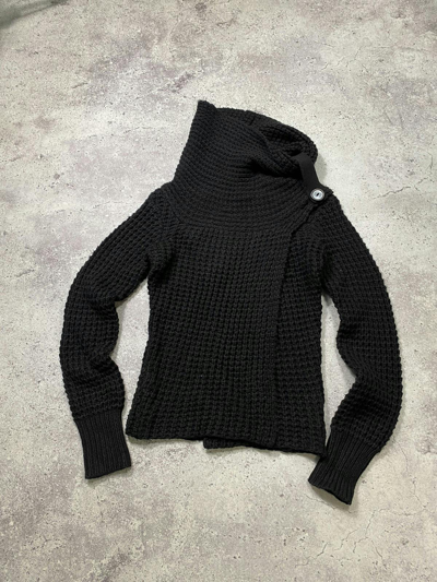 Pre-owned Archival Clothing X Avant Garde Japanese Vintage Knit Sweater Avant-garde Cdg Style In Black
