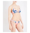 TED BAKER Saydie Orchid Wonderland-Print Triangle Bikini Top