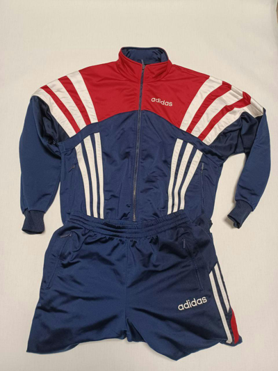 Pre-owned 1990x Clothing X Adidas Tracksuit Adidas Vintage 90-s Jacket + Sweatpants In Blue
