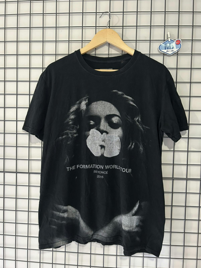 Pre-owned Band Tees X Beyonce 2016 The Formation World Tour Big Print Black L