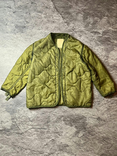 Pre-owned Military X Vintage 80's Military Archival Avant Garde Liner Jacket Japan Style In Green Olive