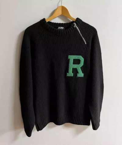 Pre-owned Raf Simons Zipper Sweater In Black