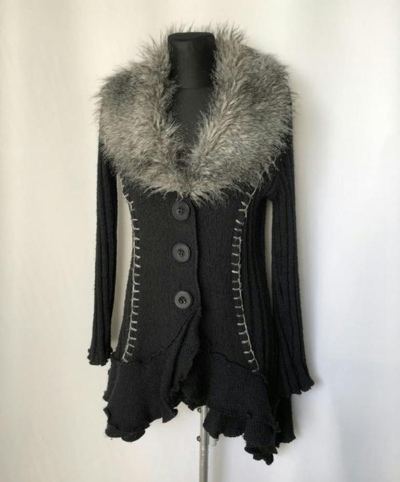 Pre-owned Archival Clothing X Avant Garde Vintage Distressed Sweater Fur Lgb Style In Black