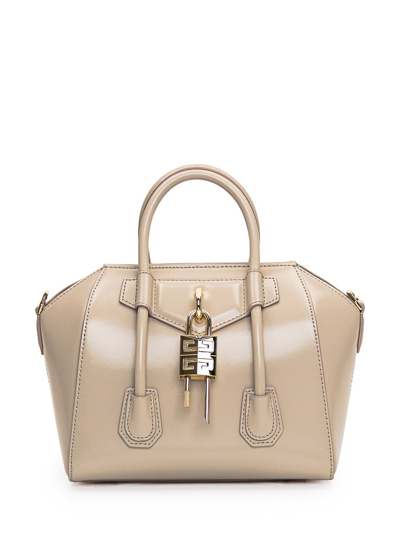 Givenchy Antigona Lock Soft Tote Bag In Beige