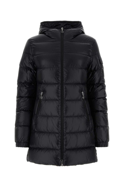 Moncler Padded Down Coat In Black