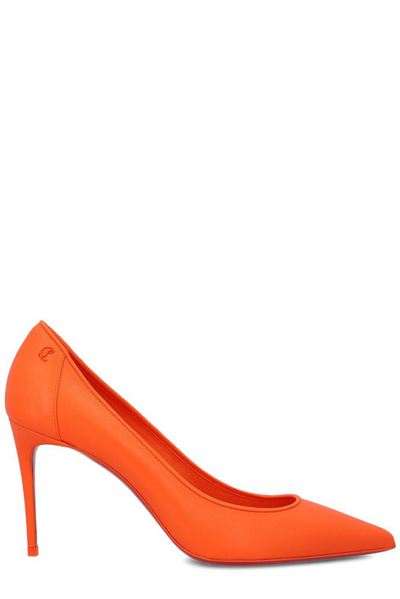Christian Louboutin Sporty Kate Pointed Toe Pumps In Orange