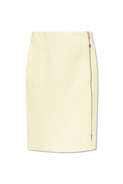 Gucci Zip Detailed Skirt In White