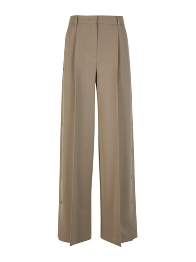 Max Mara Pleated Wide In Brown