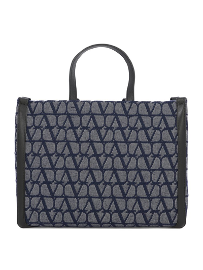 Valentino Garavani Valentino Toile Iconographe Top Handle Bag In Blue