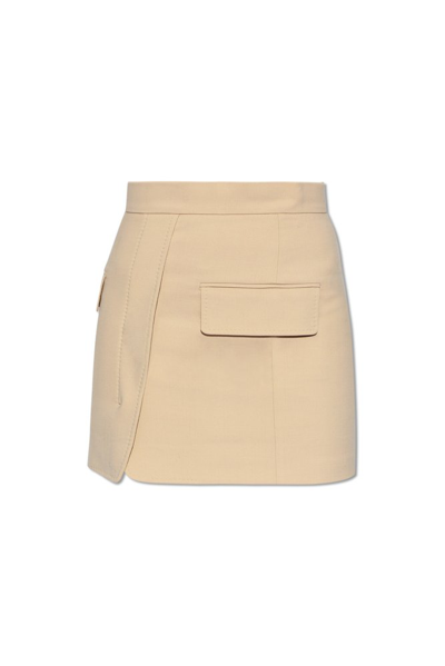 Max Mara Nuoro Pocket Detailed Skirt In Beige