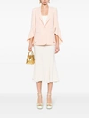 Twinset Blazer With Flounced Sleeves In Pink
