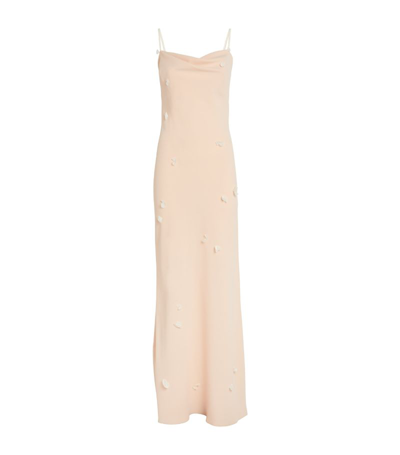 Anna October Cowl-neck Faya Maxi Dress In Ivory