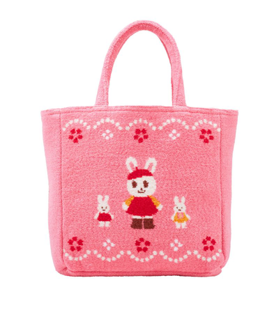 Miki House Kids' Cotton Tote Bag In Pink