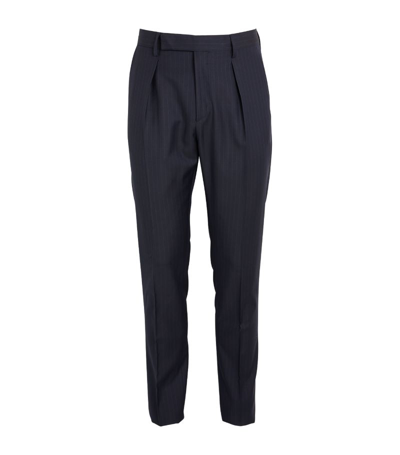Paul Smith Wool Slim Tailored Trousers In Navy