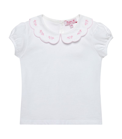 Trotters Kids' Embroidered Petal Ava T-shirt (2-5 Years) In Pink