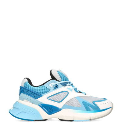 Amiri Ma Runner Chunky-sole Leather And Mesh Low-top Trainers In Blue