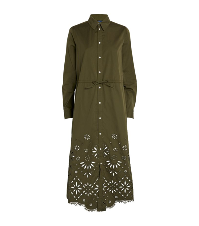 Polo Ralph Lauren Long-sleeve Jessica Midi Dress In New Olive