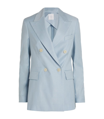 Eleventy Double-breasted Blazer In Blue