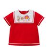MIKI HOUSE COTTON EMBROIDERED BLOUSE (2-7 YEARS)