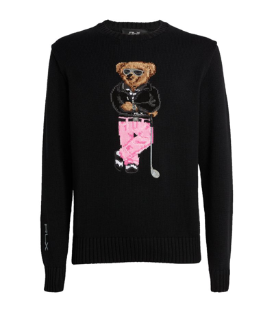 Ralph Lauren Rlx  Polo Bear Performance Sweater In Black