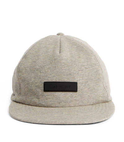 Essentials Fear Of God  Logo Baseball Cap In Grey