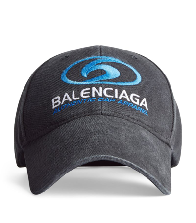 Balenciaga Surfer Cap In Black Faded