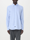 Fay Logo-patch Checked Shirt In Multicolor