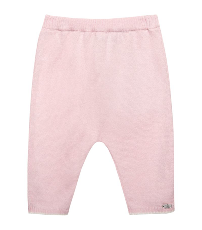 Trotters Babies' Jemima Duck-intarsia Knitted Leggings 0-9 Months In Pale Pink