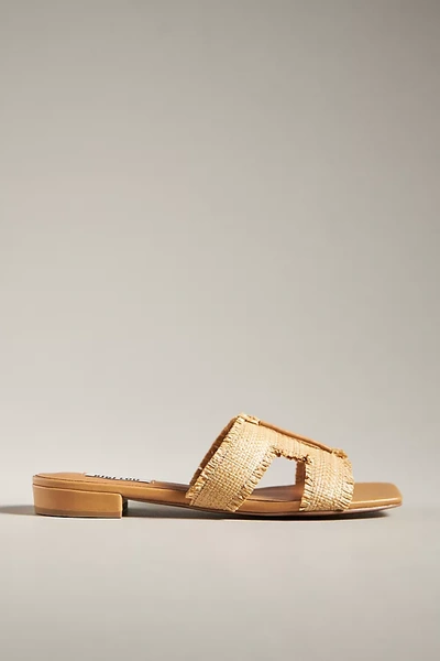 Bibi Lou Raffia Slide Sandals In White