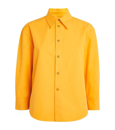 Jil Sander Cropped-sleeve Shirt In Orange